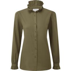 Chemise en coton bross&eacute; femme Sheringham - Dark Khaki - Schoffel - 42 / Olive