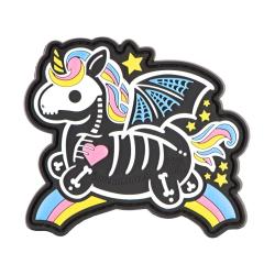JTG Skeleton Unicorn Rubber Patch - Multicolor