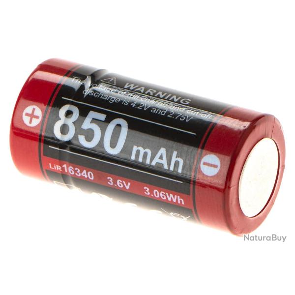 Klarus 16340 USB-C Rechargeable Battery 3.7V 850mAh