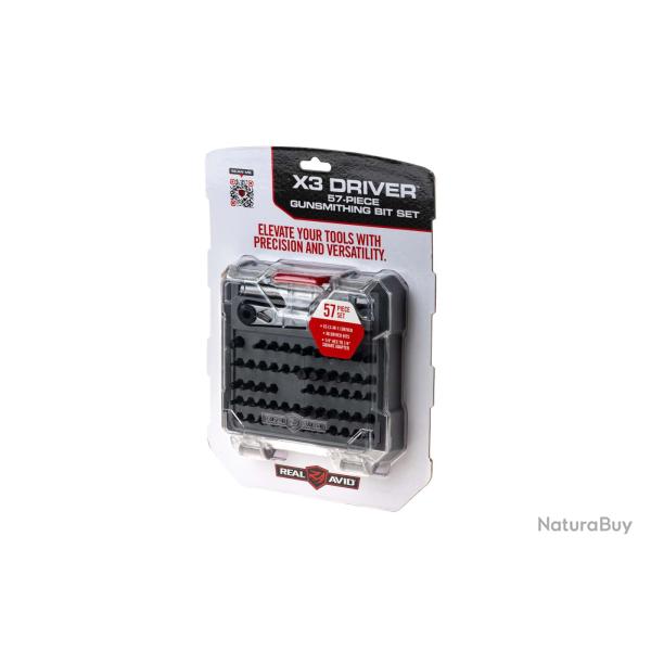 Real Avid X3 Driver - jeu de 57 embouts d'armurier