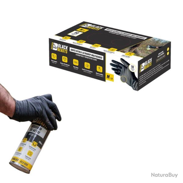 Gants Nitrile Ultragrip Black Beasts Travaux & Chasse - gants ultragrip M