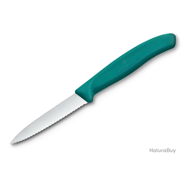 Victorinox Swiss Classic 6.7634.C1 - Couteau d'office dent� lame de 8 cm - manche Vert - 1 pi�ce