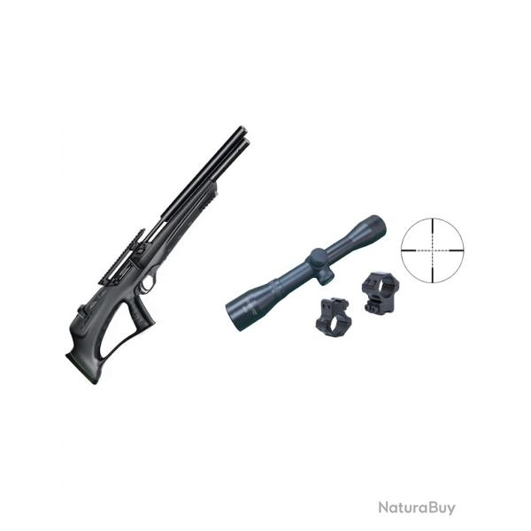 CARABINE ARCEA-SNOWPEAK T-REX BULLPUP PCP Cal. 5,5 mm  19,9 Joules+ Lunette 4 x 32