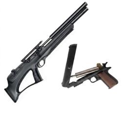 CARABINE ARCEA-SNOWPEAK T-REX BULLPUP PCP Cal. 4,5 mm  19,9 J. + Pistolet PCP Artemis LP400 4,5 mm