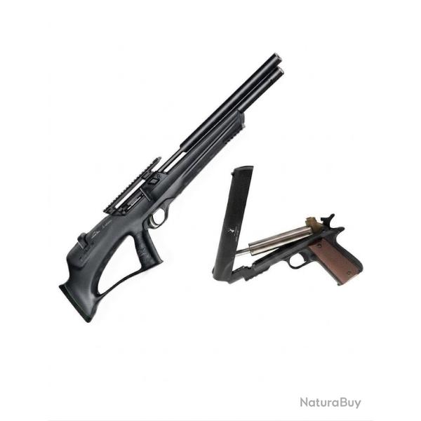 CARABINE ARCEA-SNOWPEAK T-REX BULLPUP PCP Cal. 4,5 mm  19,9 J. + Pistolet PCP Artemis LP400 4,5 mm