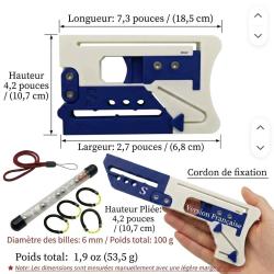 Lance-Pierre Pliant Format Carte EDC BoxFold - Ultra Compact - Hyper puissant - Tir R&eacute;cr&eacute;atif