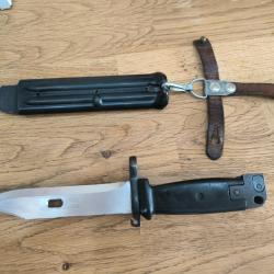 Ba&iuml;onnette AKM type 2 model 74 noir et cuir, mono matricule