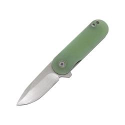 Couteau ElitEdge Petit Lame Acier Inoxydable Manche G10 Jade Linerlock EE10B011JD