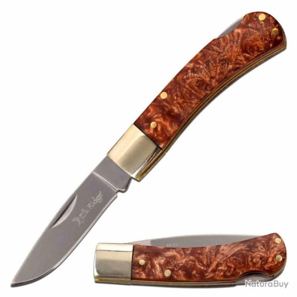 Couteau Pliant Elk Ridge R�sine Marron Lame Acier 3Cr13 Manche R�sine Marron Lockback ER951BR