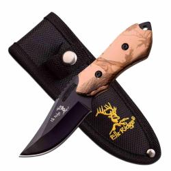 Couteau Elk Ridge Fixe Camo Rose Lame Acier Acier Inoxydable Manche Pakkawood Camouflage ER562BC