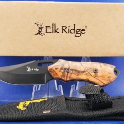 Couteau Elk Ridge Fixe Camo Rose Lame Acier Acier Inoxydable Manche Pakkawood Camouflage ER562BC