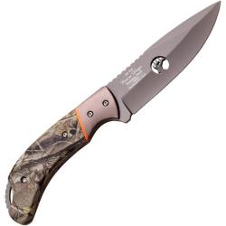 Couteau Fixe Elk Ridge Fixe Camo Lame Acier 3Cr13 Manche Bois Camouflage ER554CA