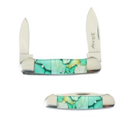 Couteau Pliant Elk Ridge Canoe Vert Clair Lame Acier 3Cr13 Manche Acrylique Vert Clair ER42454LG