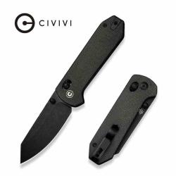 Couteau Civivi Yonder Lame Acier 14C28N Manche Micarta Vert Crossbar Lock C23073B1CP