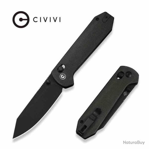 Couteau Civivi Over Yonder Lame Acier 14C28N Manche Micarta Vert Crossbar Lock C250271CP