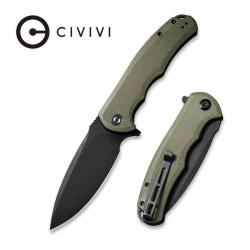 Couteau Civivi Praxis Lame Acier 9Cr18MoV Manche G10 Vert OD Liner Lock C803FCP