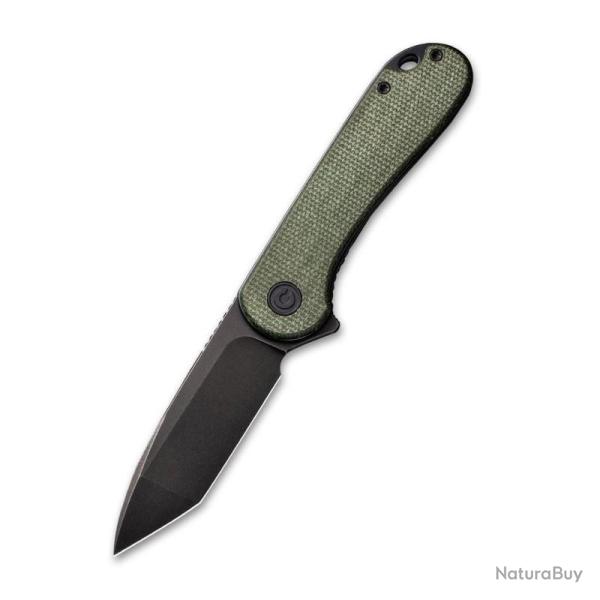 Couteau Civivi Elementum Lame Acier D2 Manche Micarta Vert Liner Lock C907TECP