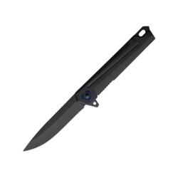 Couteau ElitEdge A/O Lame Acier Inoxydable Manche Inox Noir Linerlock EE10A122BK