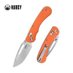 Couteau Kubey Stalker Lame Acier D2 Manche G10 Orange Crossbar Lock KUB504B