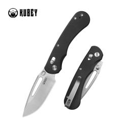 Couteau Kubey Stalker Lame Acier D2 Manche G10 Noir Crossbar Lock KUB504A