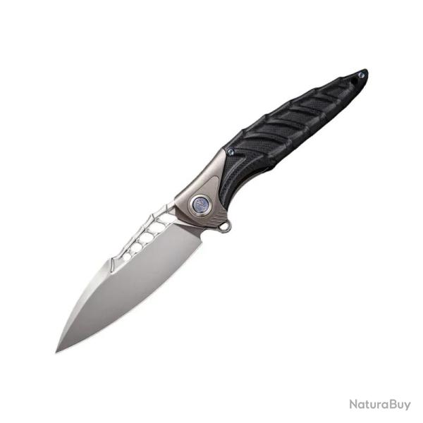 Couteau Rike Knife Thor 7 Lame Acier 154CM Manche G10 Noir Frame Lock RKTHOR7TIG10B