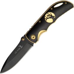 Couteau Elk Ridge Linerlock Noir/Or Lame Acier 3Cr13 Manche Aluminium Noir et Or Linerlock ER134