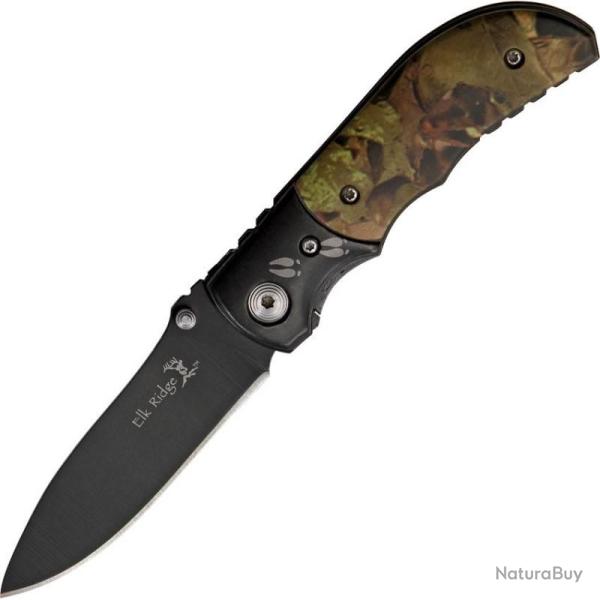 Couteau Pliant Elk Ridge Linerlock Lame Acier 3Cr13 Manche Aluminium Camouflage Linerlock ER133