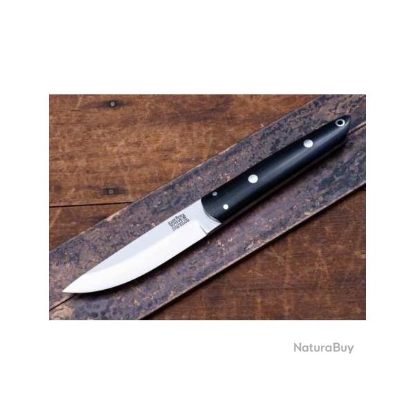 Couteau Bark River Kwaiken Black Manche Micarta Lame Acier S35VN �tui Cuir Made USA BA99KWMBC