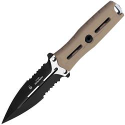 Couteau Kizer Norcross Lame Acier Nitro-V PVD Spear Point Double Tranchant Manche G10 Tan KIZXFB01A3