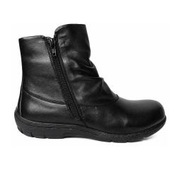 Bottines Dafu noires en cuir pour femme 37