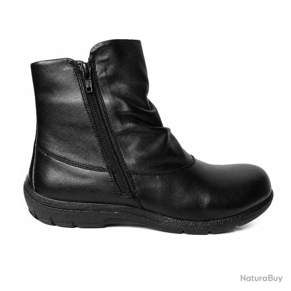 Bottines Dafu noires en cuir pour femme 37