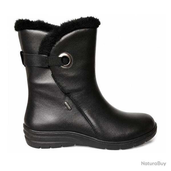 Bottines Fourr�es Dano Noires pour Femme - Cuir Confortable et Imperm�able 41