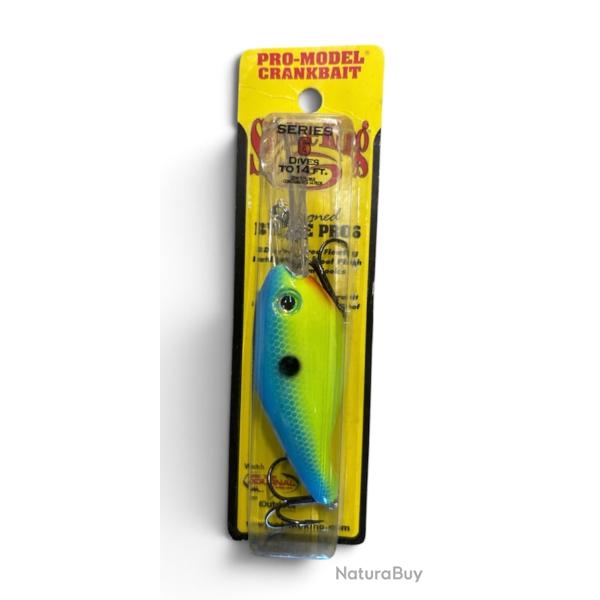 Leurre Strike King Pro Model Crankbait Series 6 Chartreuse Powder Blue Back