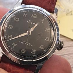 Montre militaria Stowa ARMEE FRANCAISE sur bracelet cuir rouge
