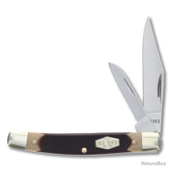 Couteau de Poche Schrade Old Timer Middleman Jack Lame Acier Inox Manche Delrin SCH33OT