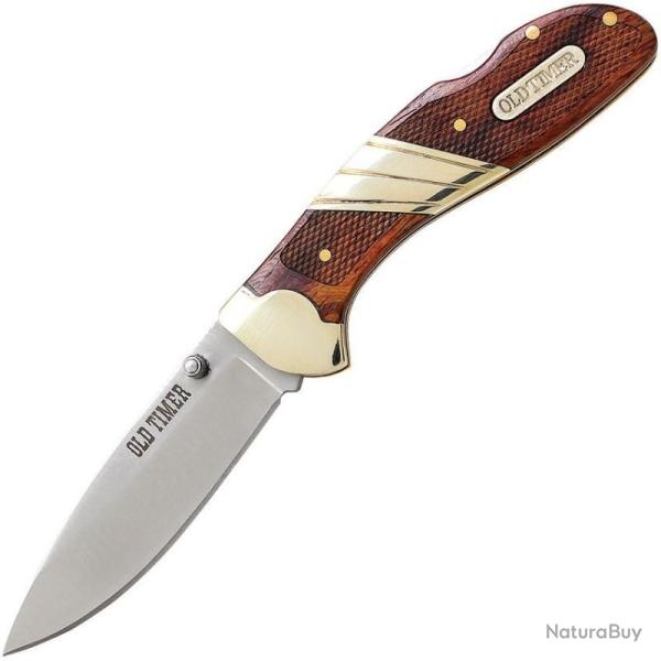 Couteau de Poche Schrade Old Timer Medium Lockback Lame Acier Inox Manche Bois SCH31OT
