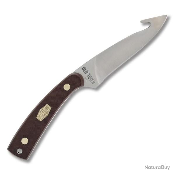 Couteau Schrade Old Timer Guthook Skinner Lame Acier Inox Manche Delrin Etui Cuir SCH158OT