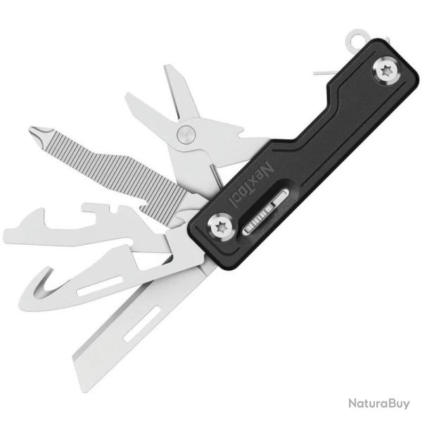 Couteau Multifonction Nextool Lame Acier Inoxydable Manche ABS Noir NTL20096