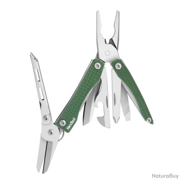 Pince Multifonction Nextool Mini Flagship Lame Acier 30Cr13 Manche Vert NTL20050