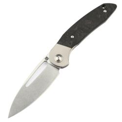 Couteau Pliant Artisan Cutlery Tylos Marbled Lame Acier S35VN Manche Titane Framelock ATZ1854GMCF