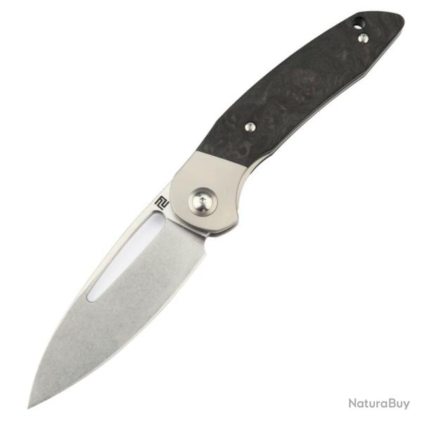 Couteau Pliant Artisan Cutlery Tylos Marbled Lame Acier S35VN Manche Titane Framelock ATZ1854GMCF