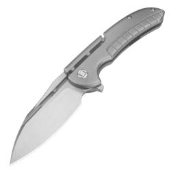 Couteau Pliant Artisan Cutlery Valor Gray Lame Acier S35VN Manche Titane Framelock ATZ1850GGY