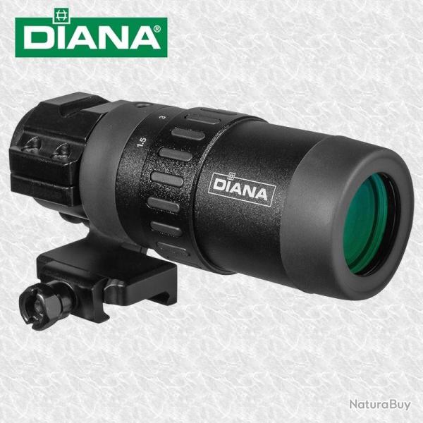 Magnifier DIANA avec zoom r�glable de 1,5 � 5� pour Red Dot Sight