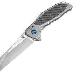 Couteau Pliant Artisan Cutlery Megahawk Gray Lame Acier S35VN Manche Titane Framelock ATZ1809GGYS