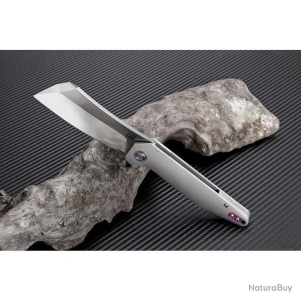 Couteau Pliant Artisan Cutlery Osprey Gray Lame Acier M390 Manche Titane Framelock ATZ1803GGYM