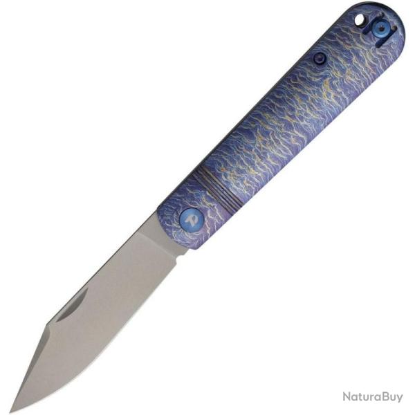Couteau Pliant Dreamtech Slip Joint Lame Acier VG-10 Manche Titane Flamme DTK4386TF