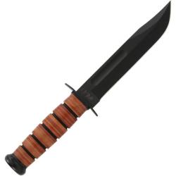 Couteau Ka-Bar 125th Anniversary USMC Fixed Blade Lame Acier 1095 Cro-Van Manche Cuir &Eacute;tui KA9226