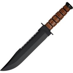 Couteau Ka-Bar Big Brother Fighting Utility Lame Acier 1095 Manche Cuir &Eacute;tui Cuir Made USA KA2217