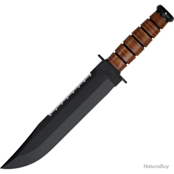 Couteau Ka-Bar Big Brother Fighting Utility Lame Acier 1095 Manche Cuir �tui Cuir Made USA KA2217