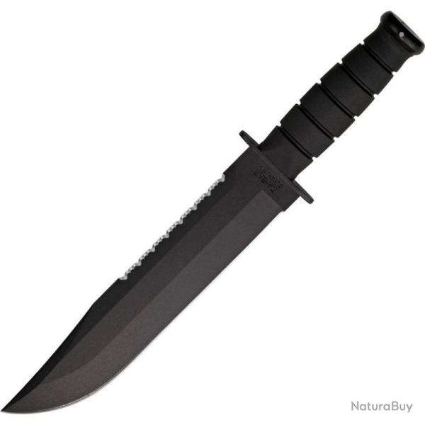Couteau Ka-Bar Big Brother Fighting Utility Lame Acier 1095 Manche Kraton �tui Cuir Made USA KA2211